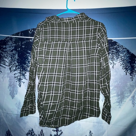 Green Flannel Top - Picture 2 of 2